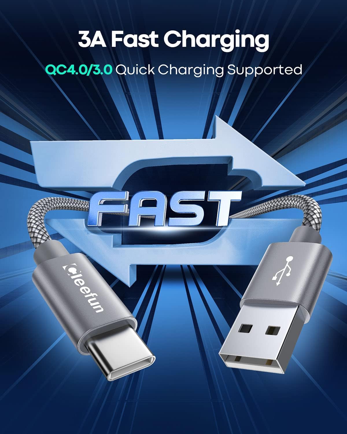 Thumbnail 1 de CLEEFUN 3M USB C Cable 2-Pack