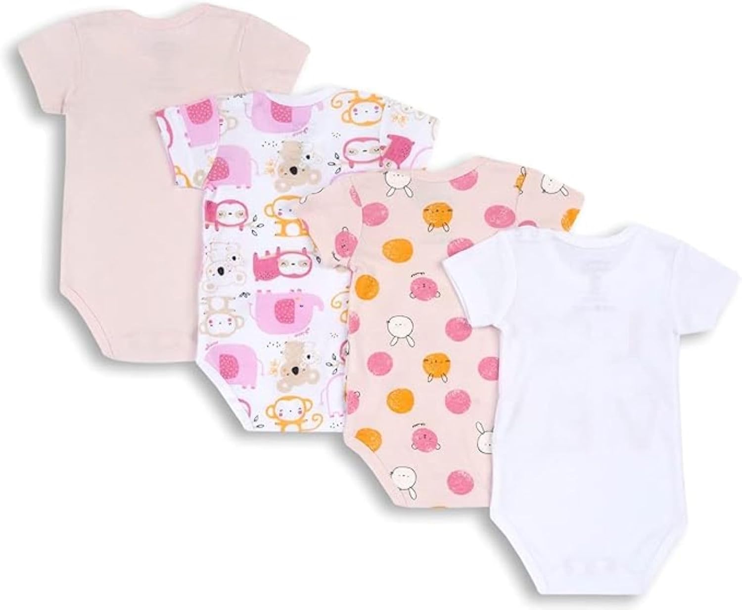 Detalle de Chicco lot de 4 bodies bébé fille à manches courtes en coton léger (0-24 mois) – conçu en Italie