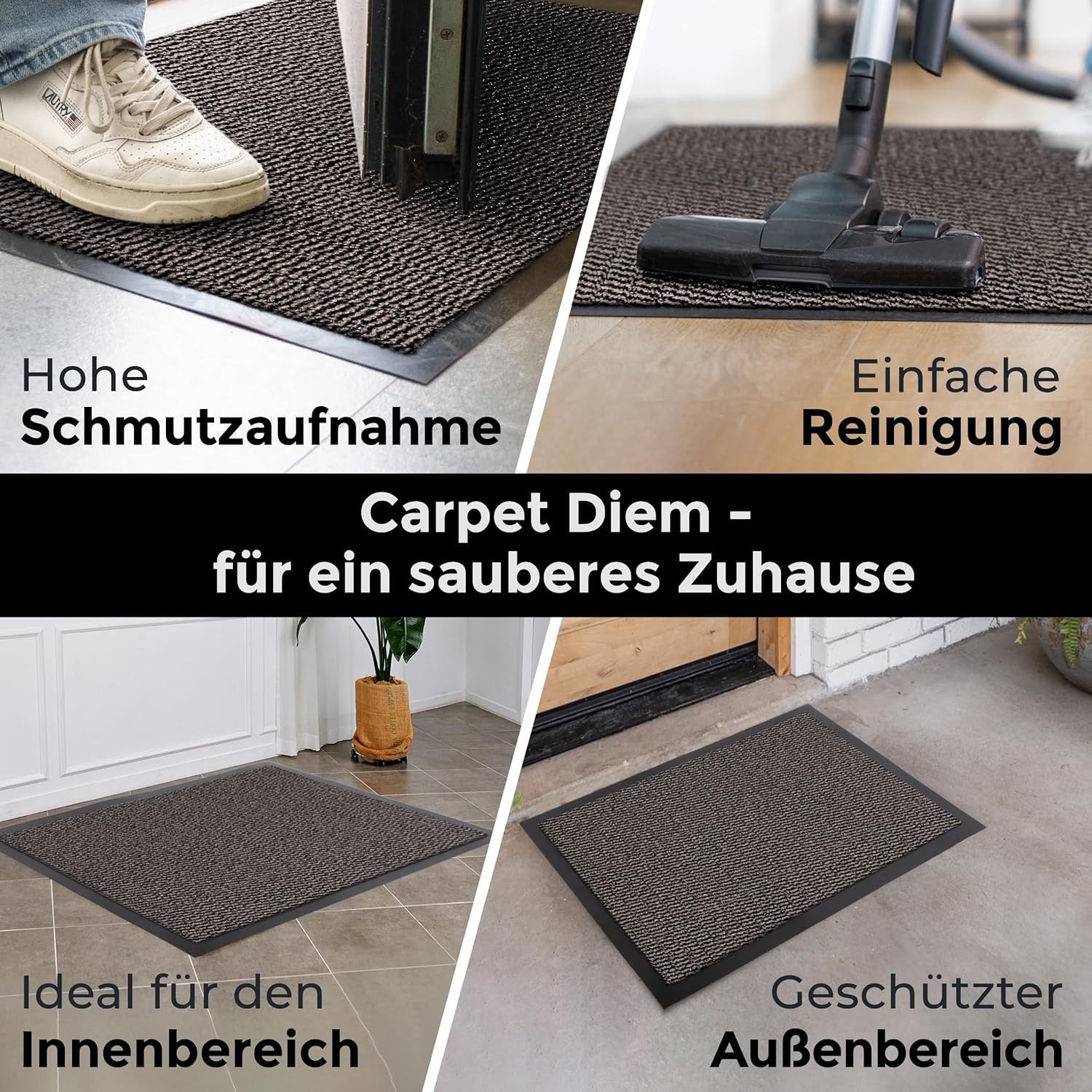 Thumbnail 2 de Carpet Diem Fußmatte, einfach sauber – rutschfeste Schmutzfangmatte für Innen & Außen 40x60 cm