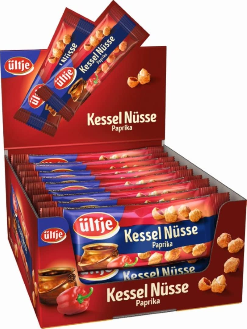 Detalle de ültje Kessel Nüsse Riegelbeutel Paprika 20x40g – Paprika-Erdnuss-Snack im Beutel