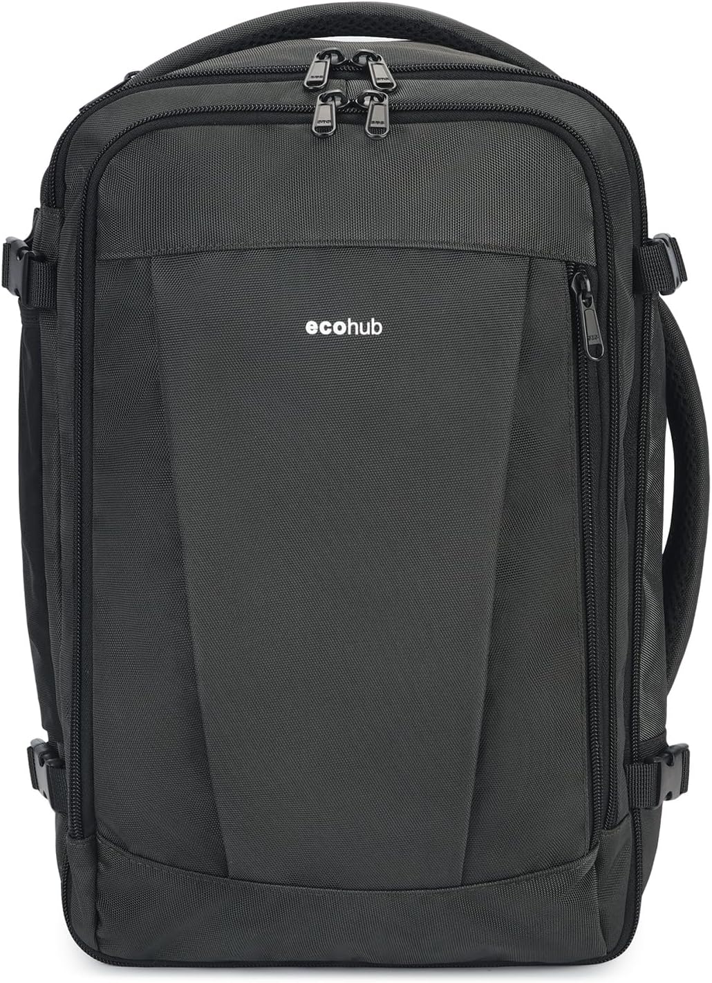 Detalle de ECOHUB Zaino Ryanair 40x20x25 — Zaino da viaggio eco-friendly da 20 L in PET riciclato (Grigio)