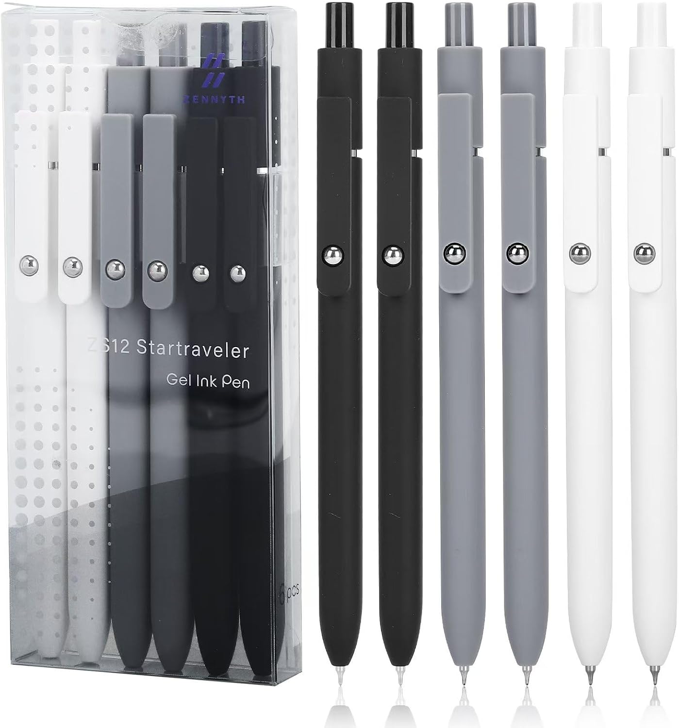 Detalle de Ddaowanx 0.5mm Retractable Gel Pens, 6-Pack with Quick-Drying Black Ink