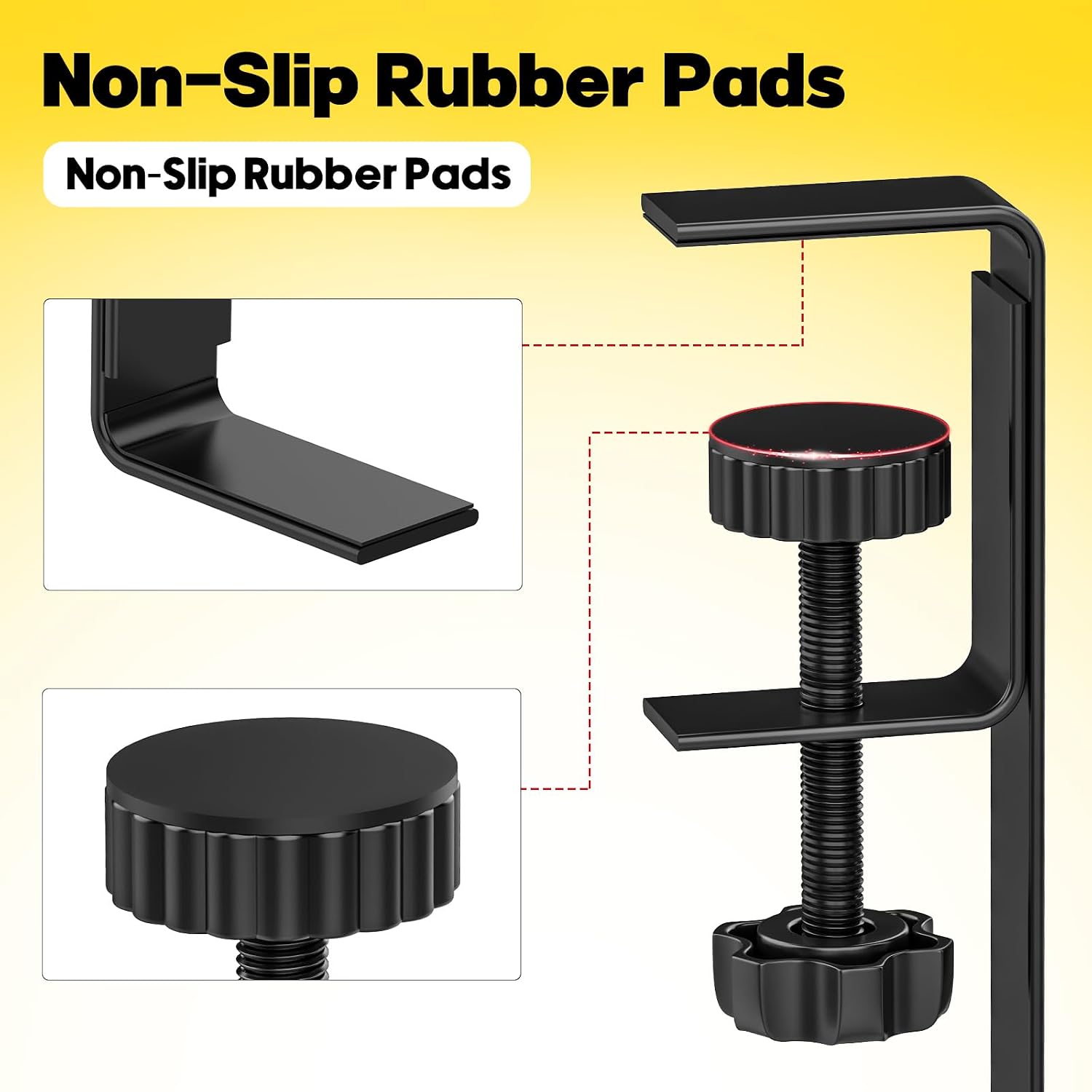 Thumbnail 5 de RERLYING Under Desk Cable Management Tray: No Drilling, No Damage, Metal Mesh with Clamp