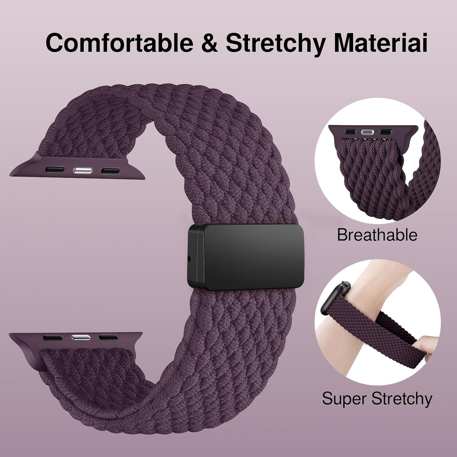 Thumbnail 2 de Braided Nylon Watch Strap for Apple Watch 40–49mm