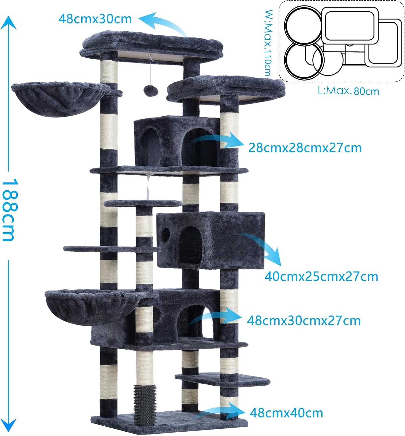 Detalle de Hey-brother Arbre Ă Chat XXL 188 cm đ±