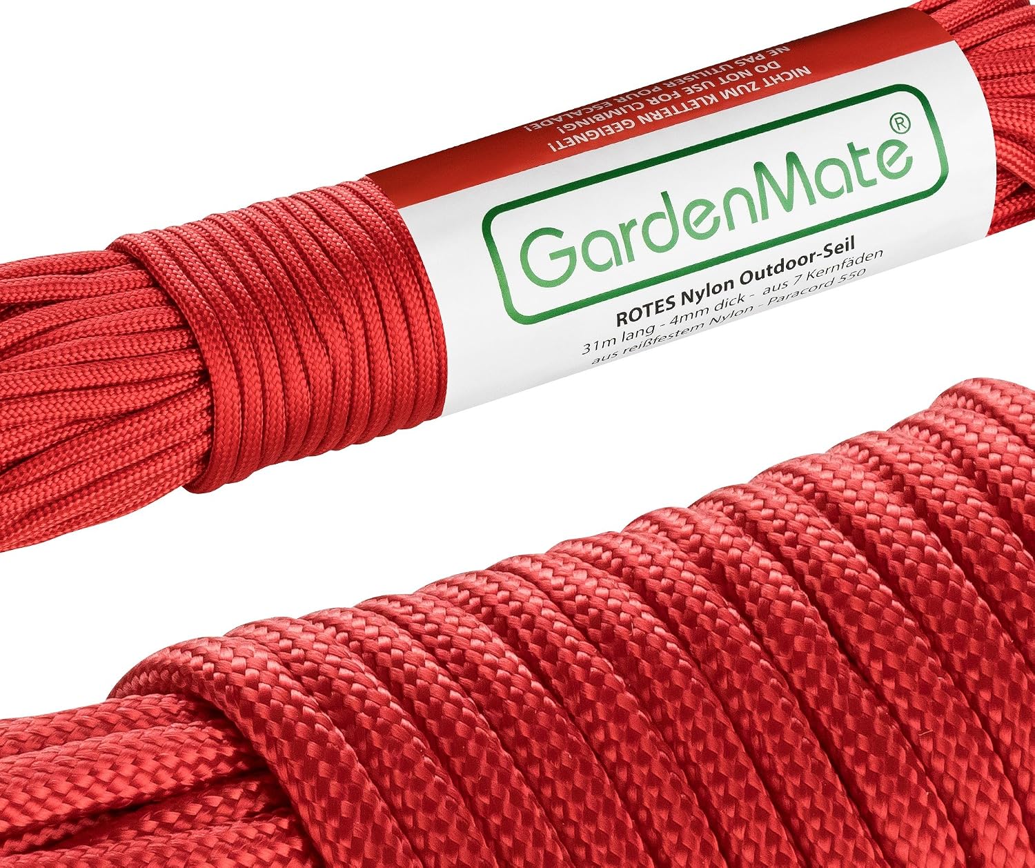 Thumbnail 6 de GardenMate Paracord 550 Nylon Outdoor Rope, 31m, 4mm, Olive Green