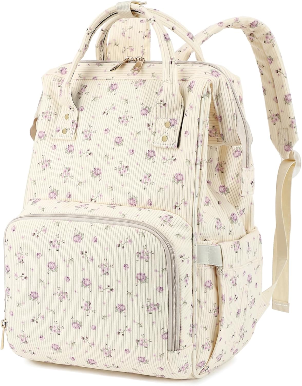 Detalle de Yusudan Diaper Bag Backpack in Corduroy