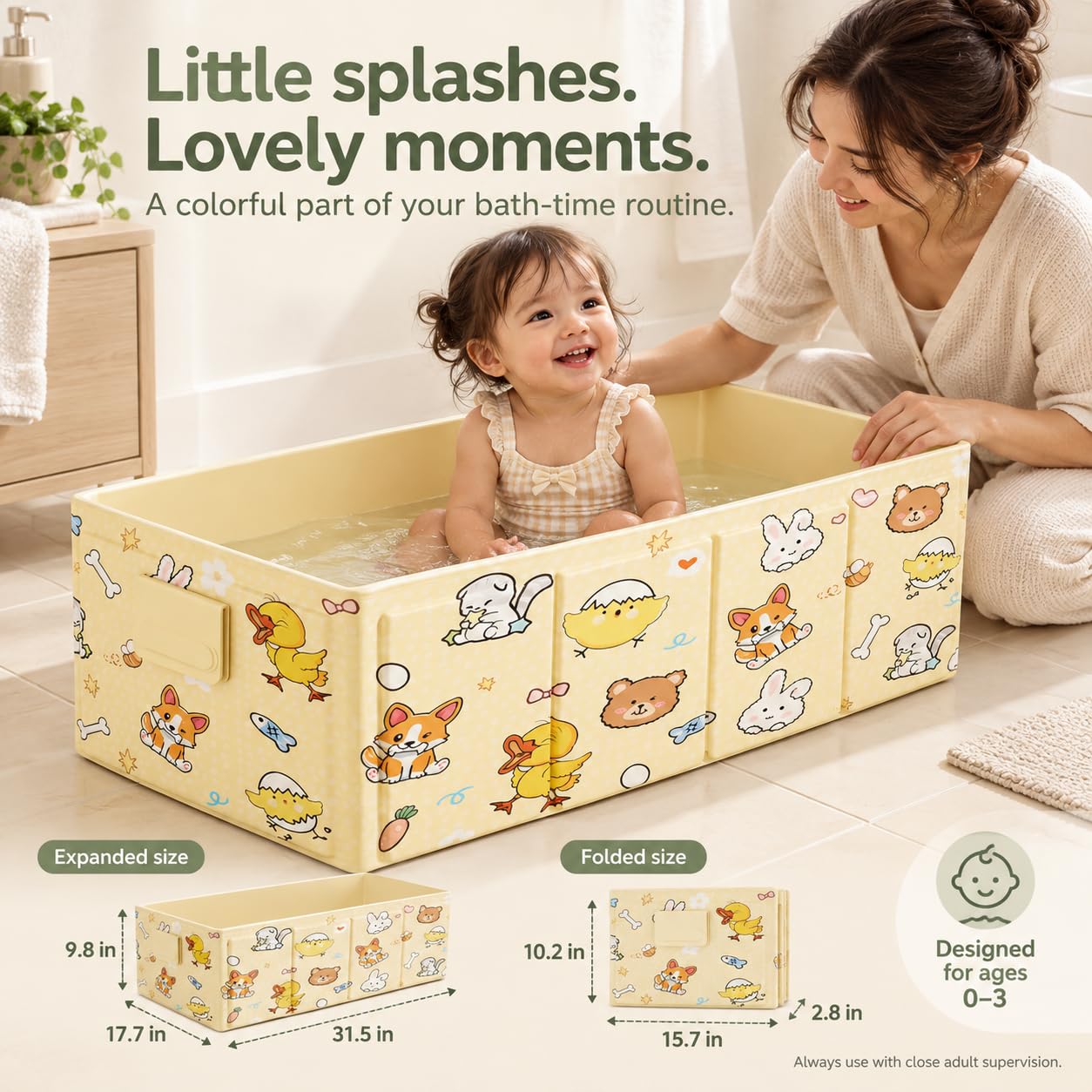 Detalle 2 de Foldable Baby Bathtub in PVC