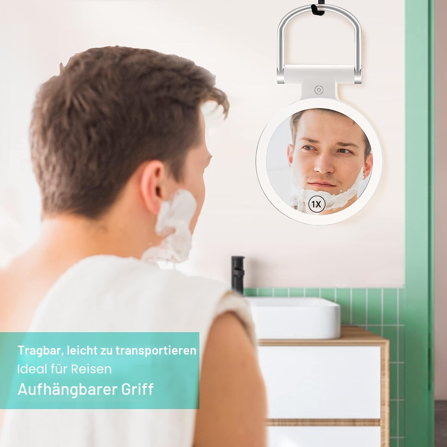 Detalle 2 de Schminkspiegel mit Beleuchtung 20X/1X