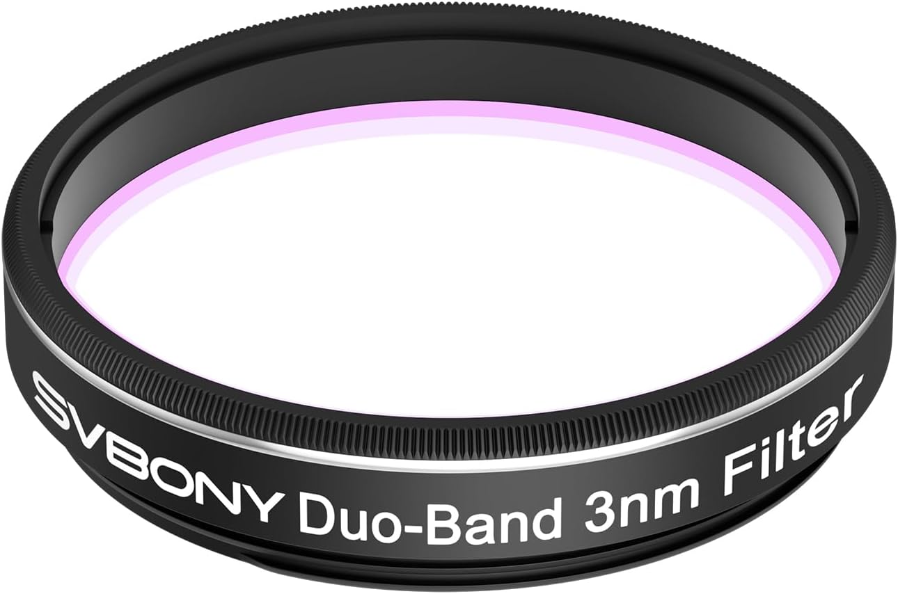 Svbony SV220: Filtro H-Alpha e OIII 3 nm per telescopi 1,25" (OD5) – Nebulosità con alta trasmissione
