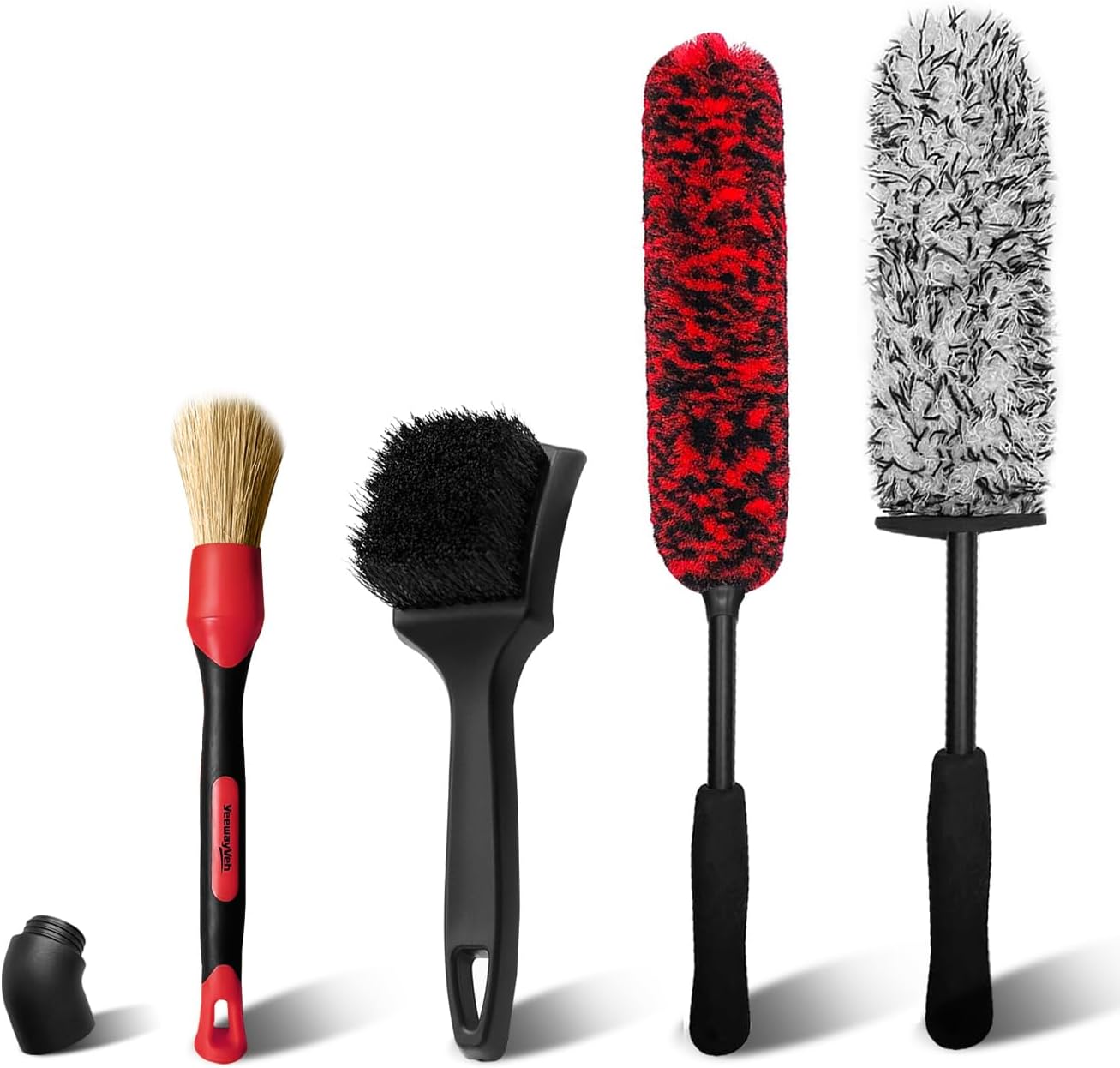 Detalle de YeewayVeh Wheel brush kit 4-piece for alloy wheels 🧽