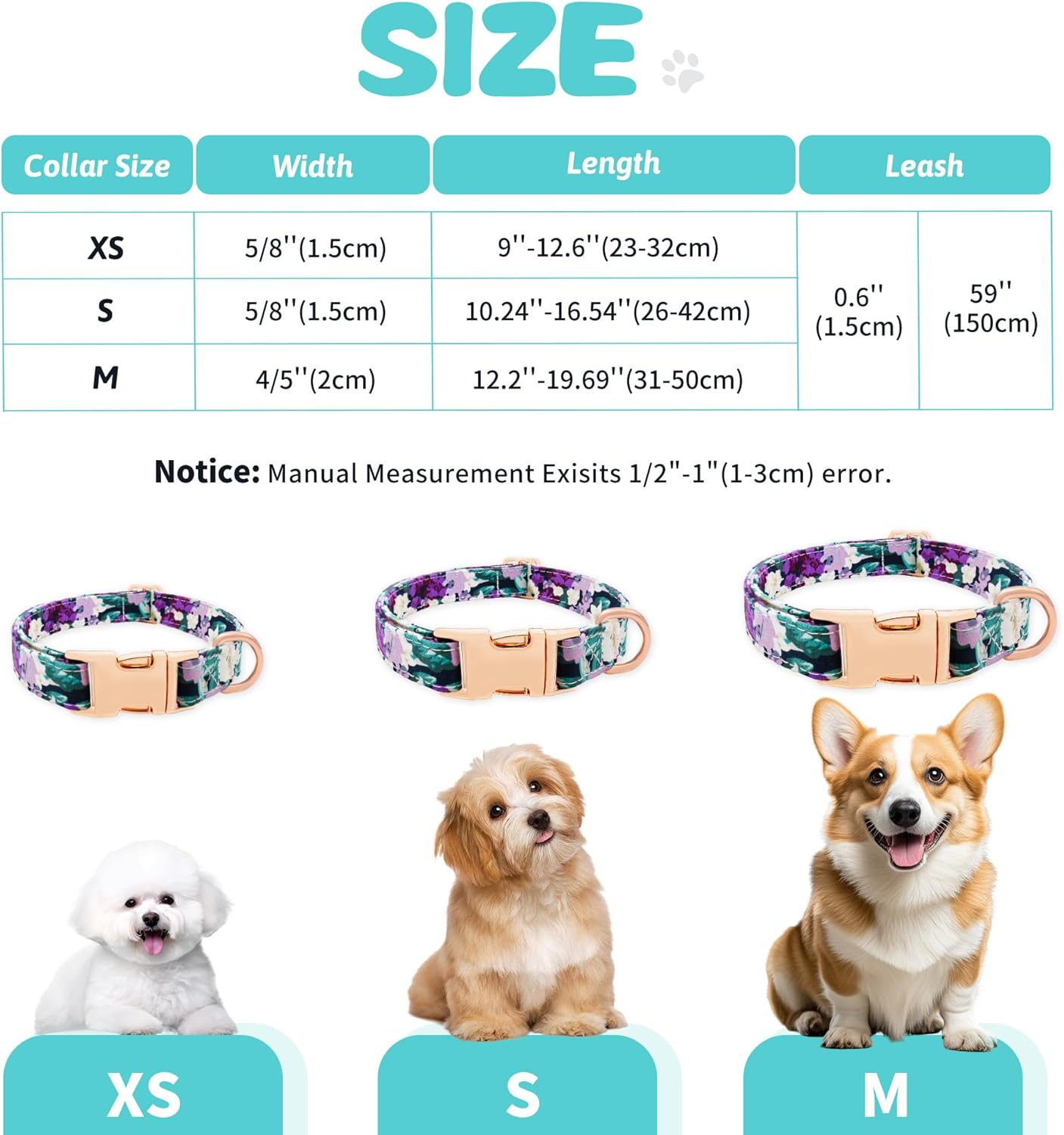 Thumbnail 2 de Dote on Dog Collar and Lead Set Deep Purple XS