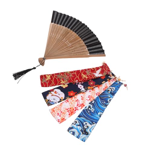 Detalle de HOLIDYOYO Bolsa para Abanico Plegable De Mano Japonés Retro: estuche ligero y resistente con cordón