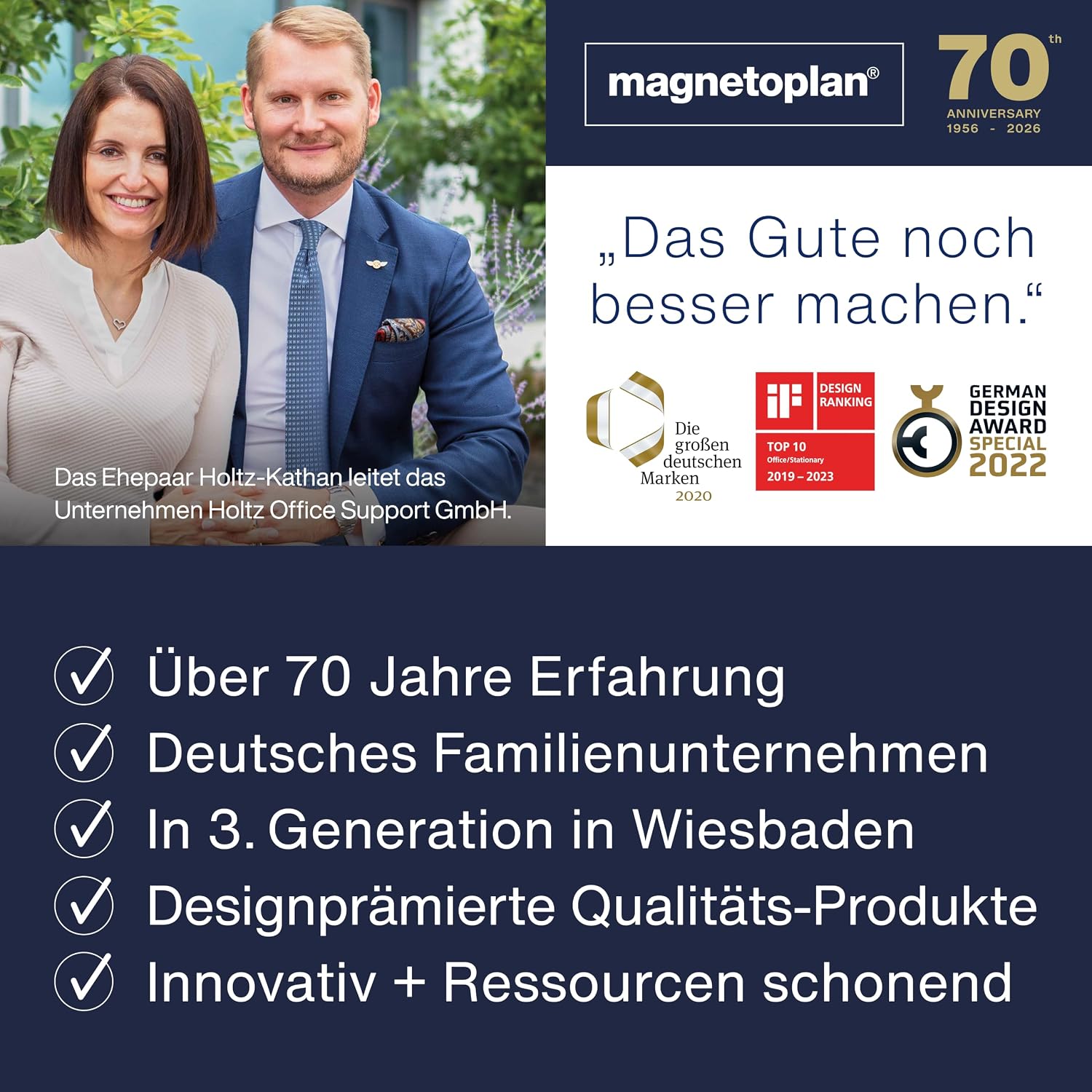 Detalle de magnetoplan magnetoTray ecoAware Gr�n – magnetischer Schreibtisch-Organizer aus 100% recyceltem PET-Filz