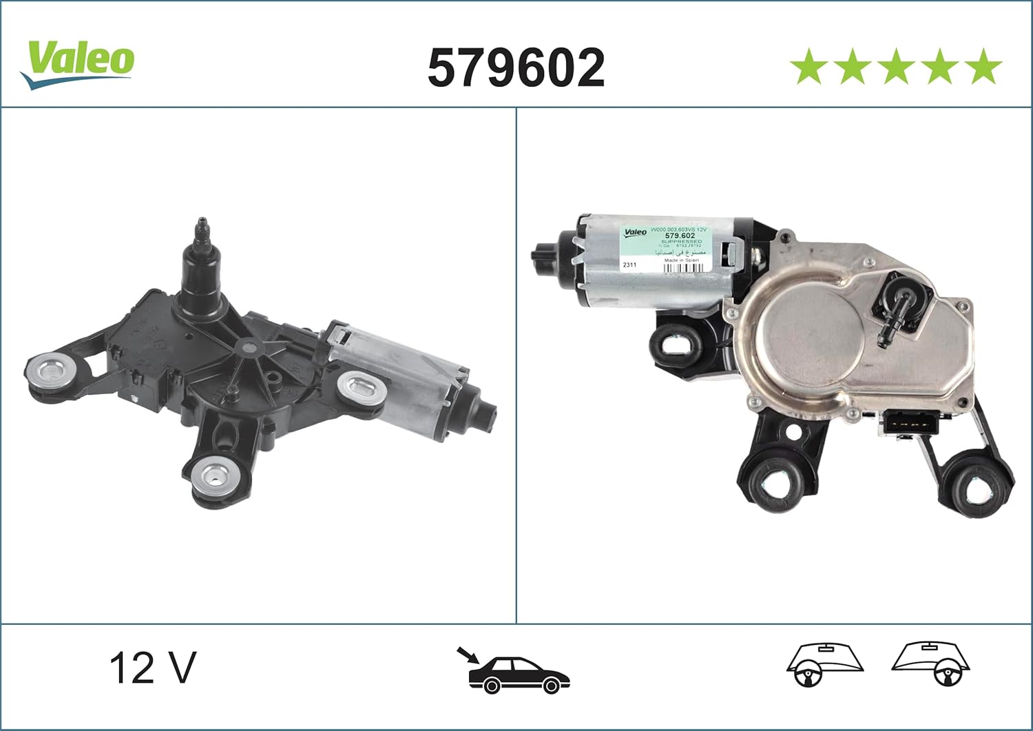 Thumbnail 3 de VALEO Rear Wiper Motor 579602 for A4, A6 and Allroad