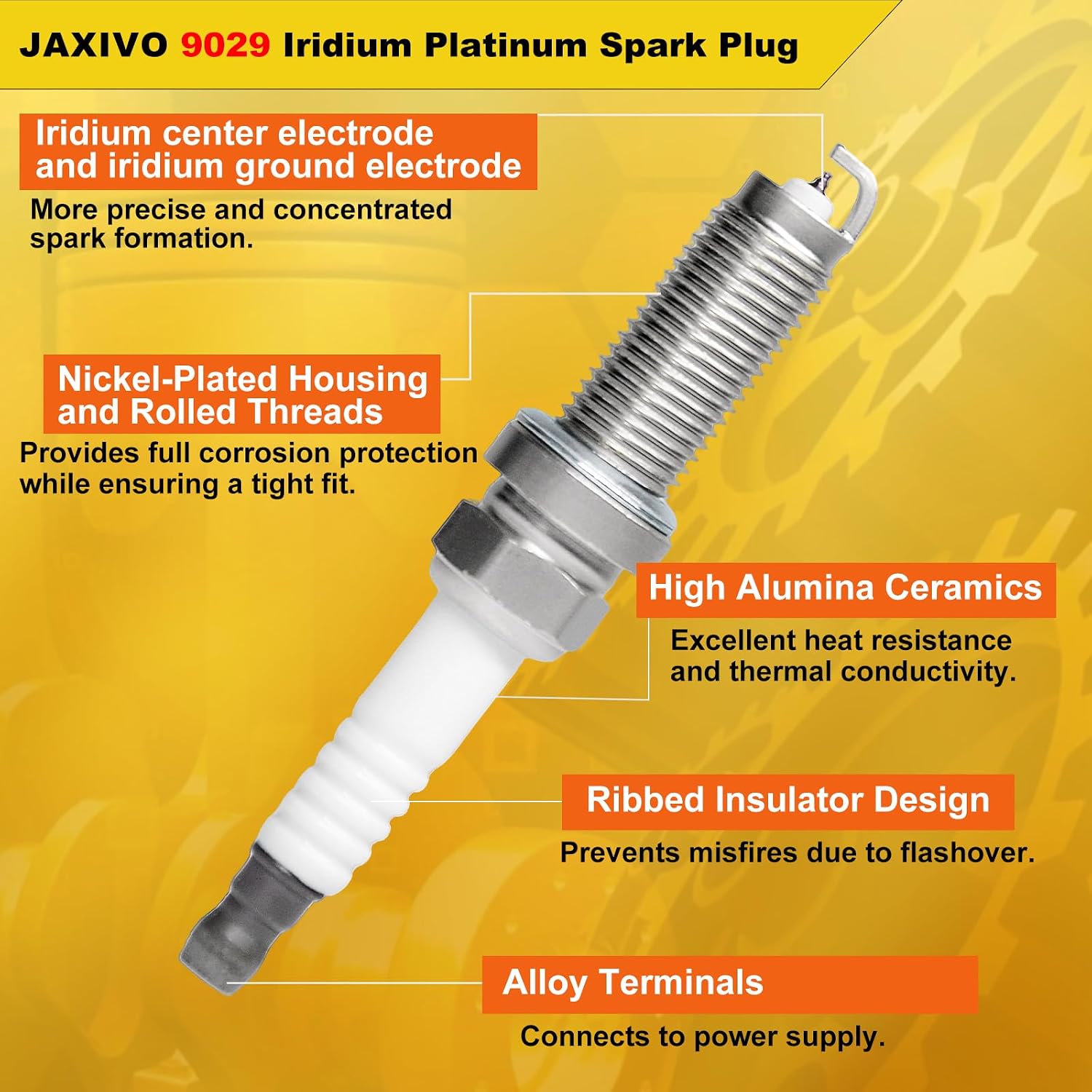 Detalle 1 de Jaxivo Spark Plugs 9029