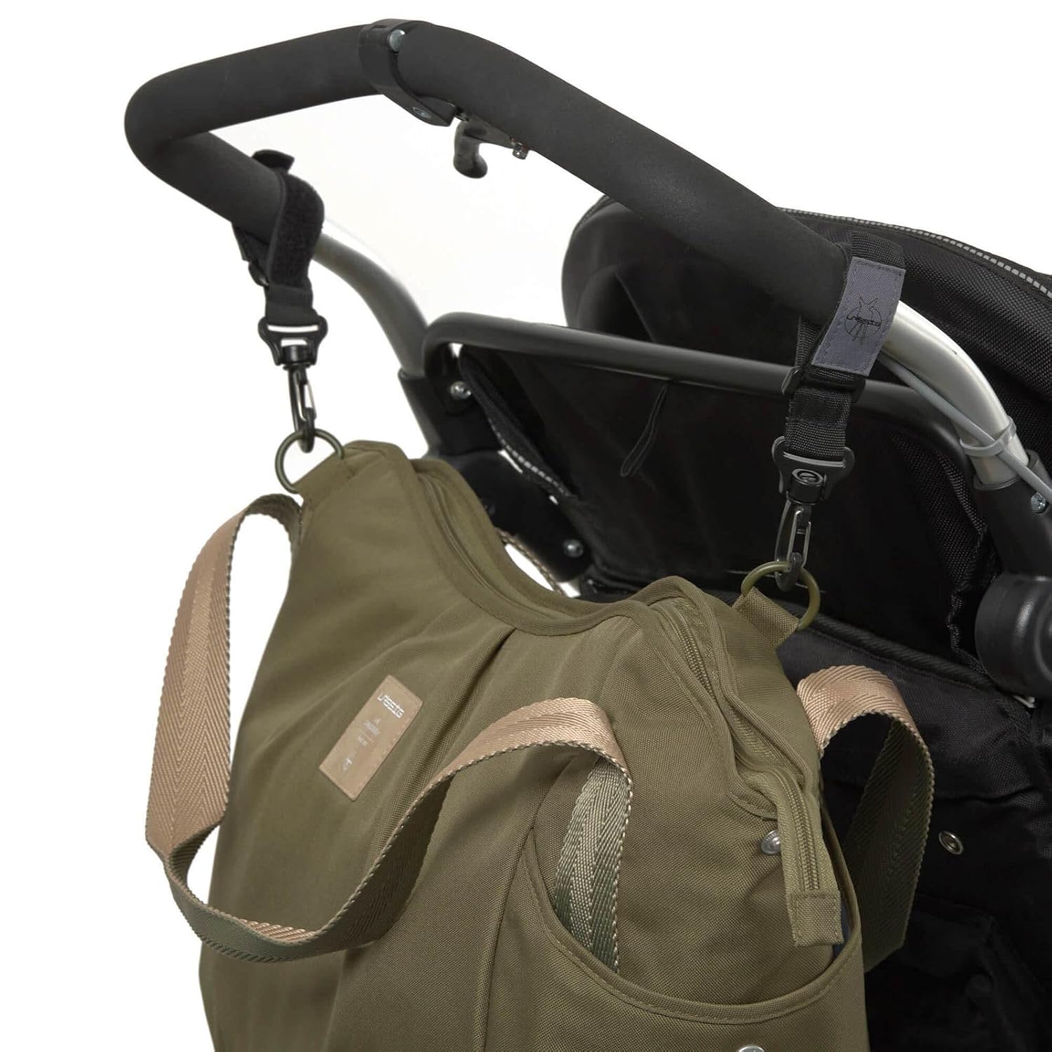 Thumbnail 6 de LÄSSIG Baby Zwillingswickeltasche Green Label Twin Bag Triangle olive – inkl. Wickelzubehör