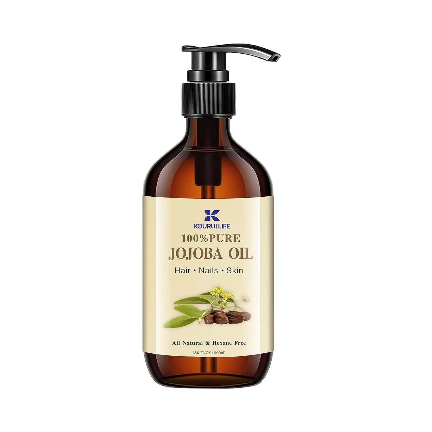 Detalle de Jojobaöl Bio 1L natürliches Hautpflege-Öl