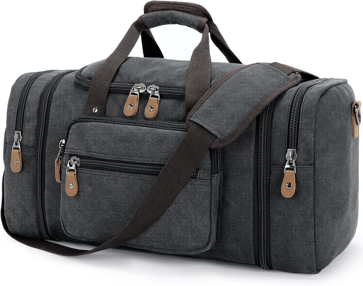 Thumbnail 6 de Gonex Expandable Canvas Holdall 40L/50L – Durable Unisex Weekend Bag with Multi-Pockets