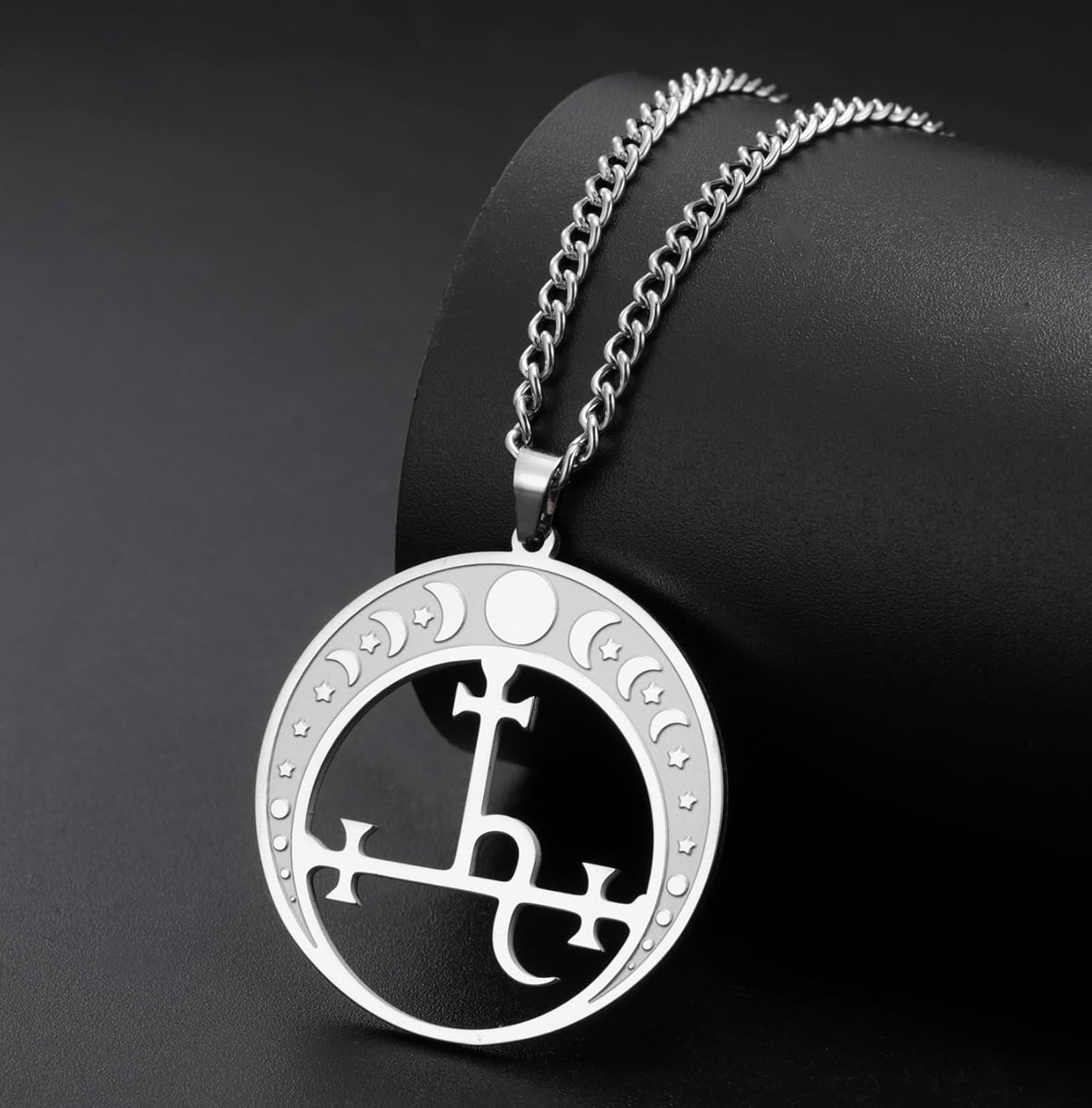 Thumbnail 3 de Lilith Necklace by EUEAVAN – Sigil of Lilith Moon Phase Pendant