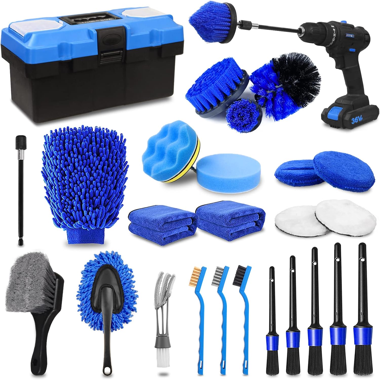 TTRCB 27Pcs Car Detailing Kit Cleaning Set