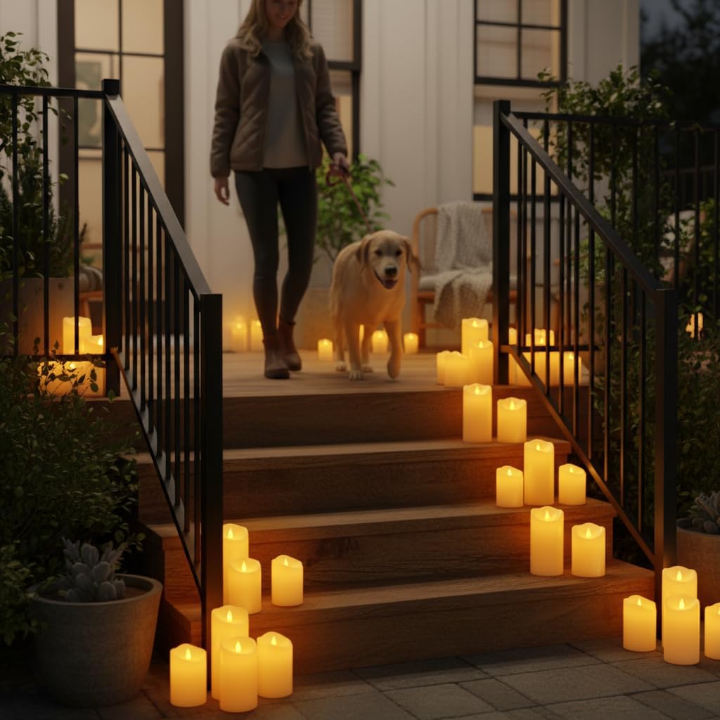 Detalle de Haown Flameless Candles, Set of 9
