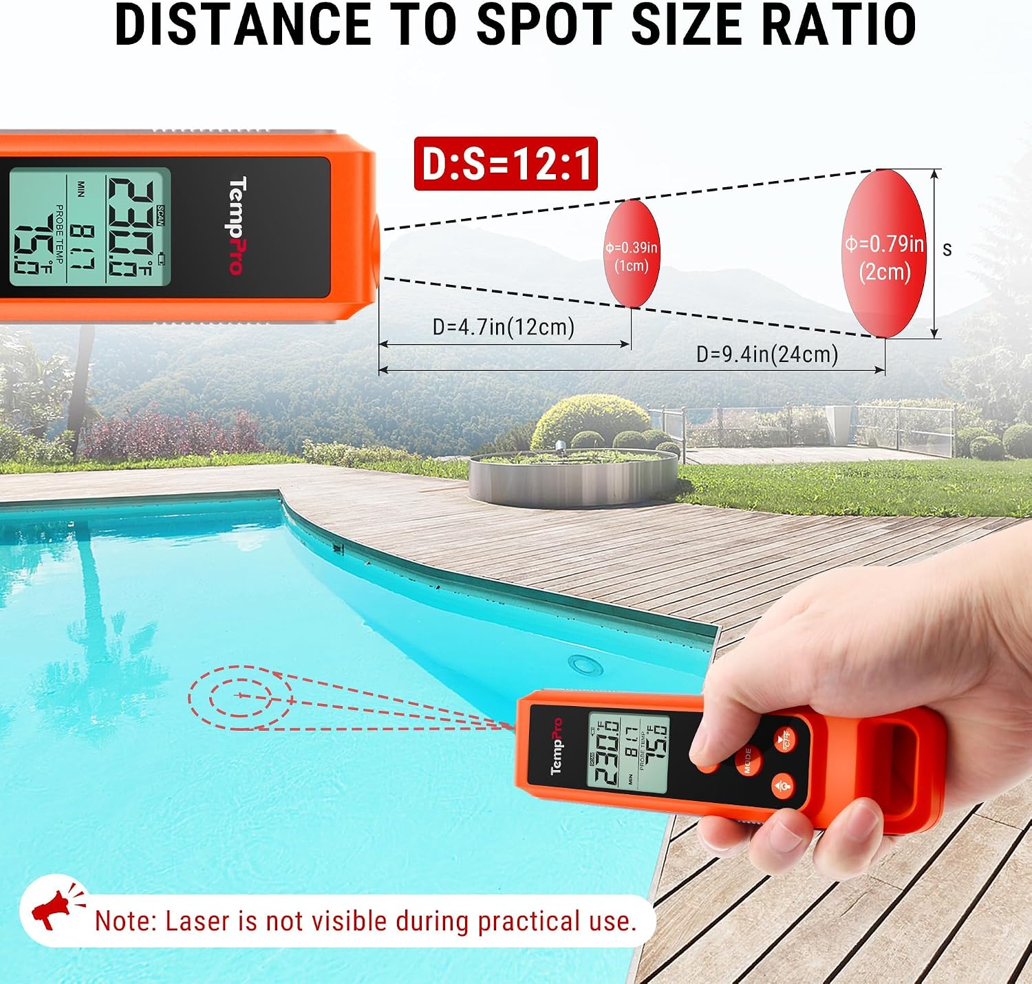 Thumbnail 6 de TempPro TP420 TempScan 2-in-1 Infrared Thermometer with Meat Probe