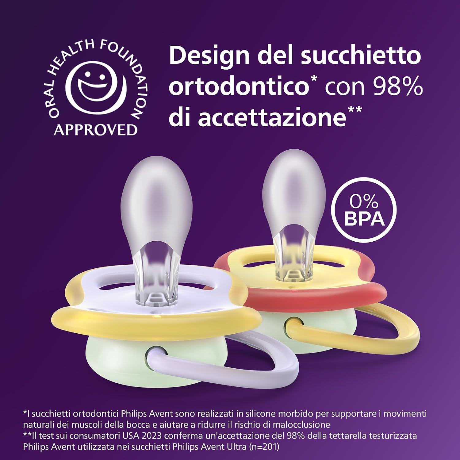 Detalle de AVENT Ultra Air Nighttime ciuccio 0-6 mesi
