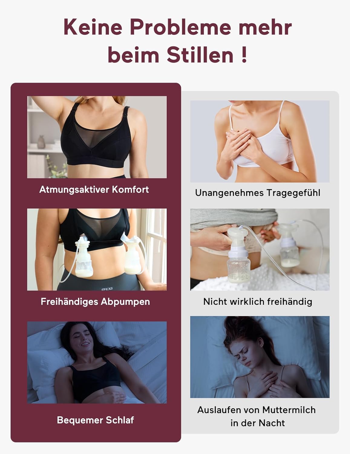 Detalle 2 de Momcozy Mesh-Stütz-Pump-BH Freihändig für 36C–44G – Übergröße, Stillen & Pumpen in einem