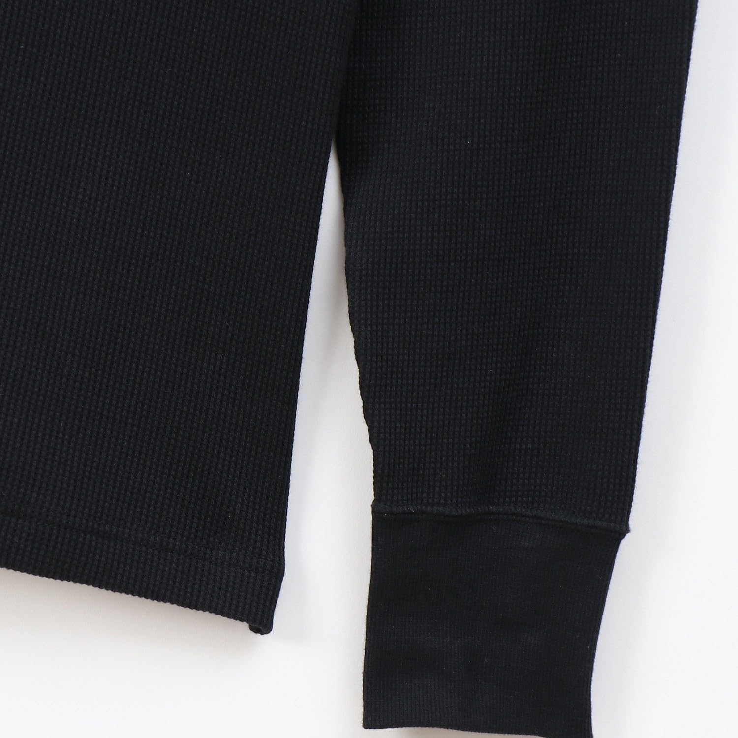 Detalle de Hanes BEEFY HM4-Q103 サーマルクルーネック長袖Tシャツ ワッフル生地・ストレッチ性・バインダーネック