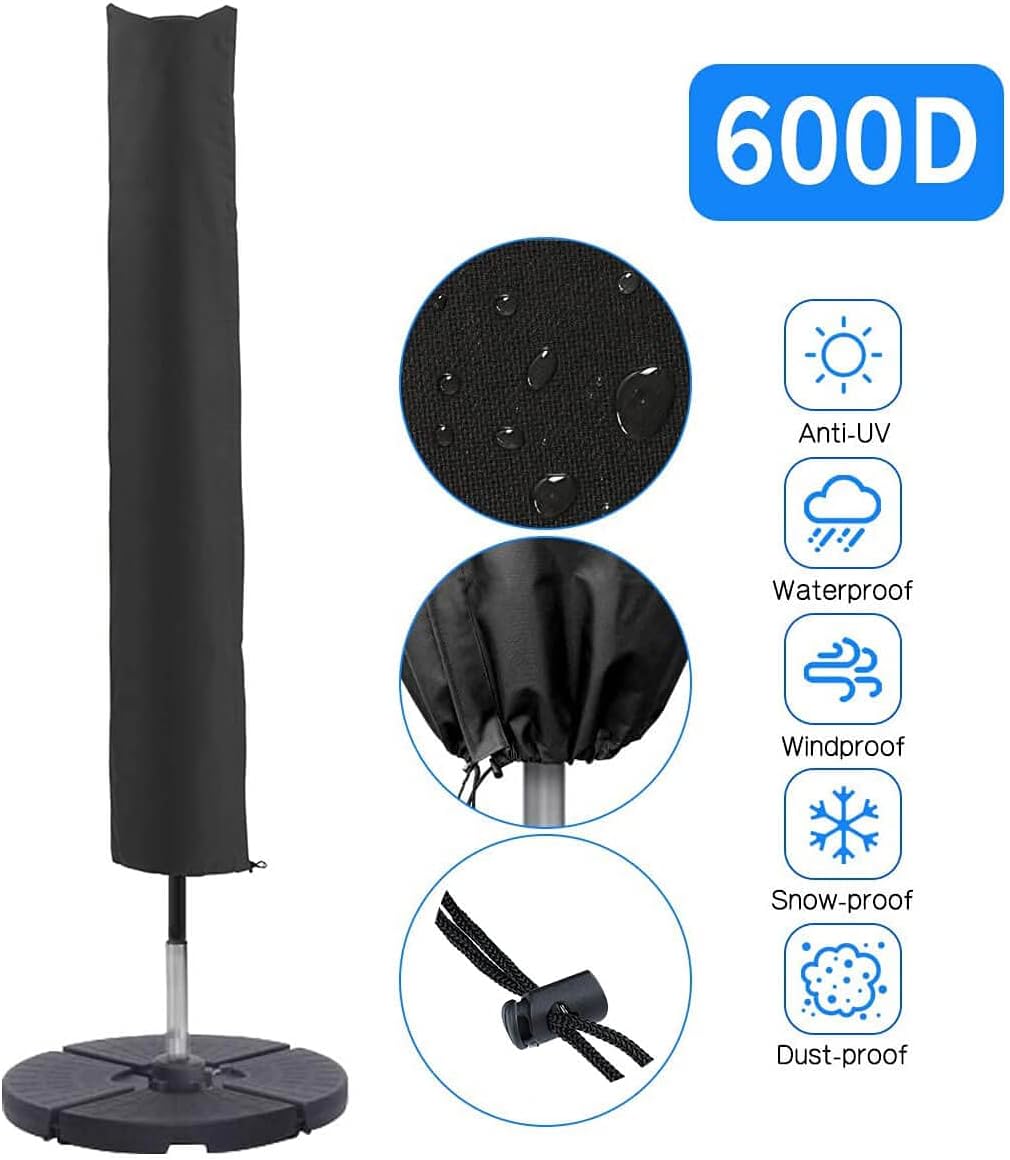 Thumbnail 1 de PATIO PLUS Parasol Cover 153x30x30cm – Waterproof 600D Oxford with PVC coating for garden umbrellas