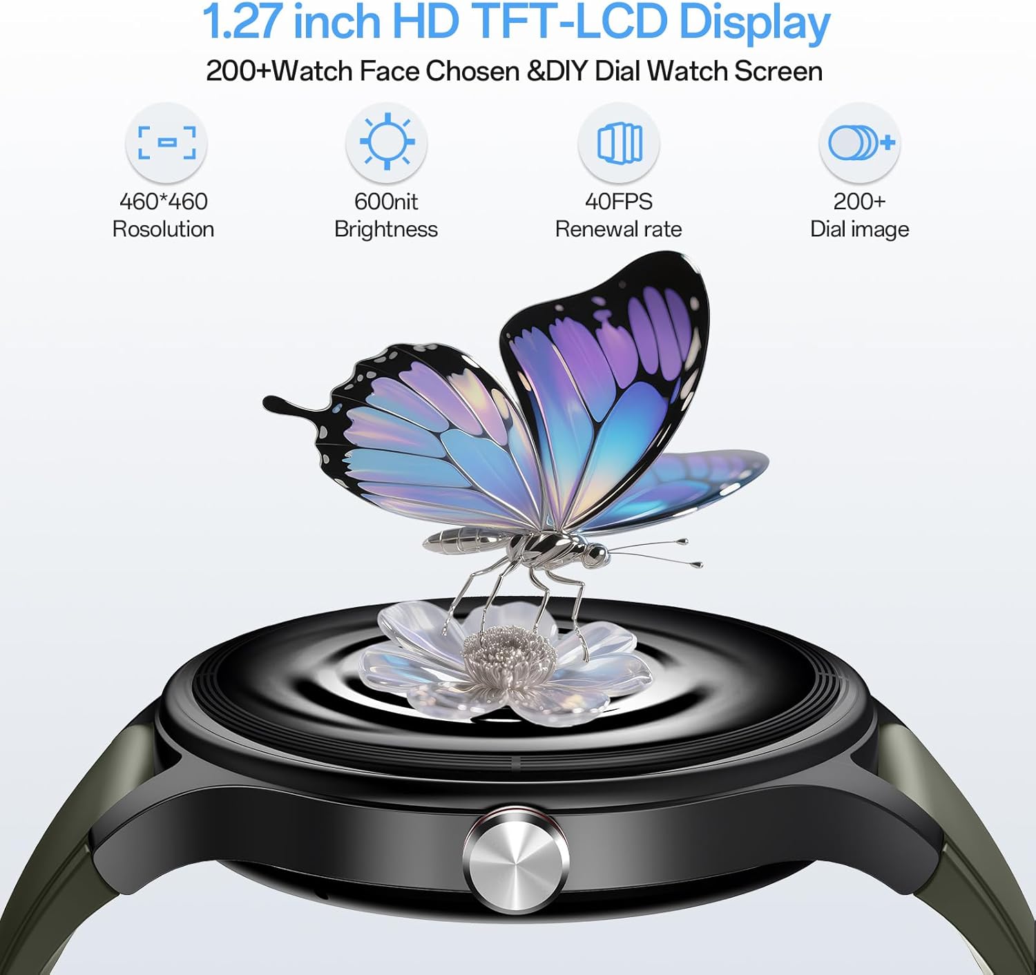 Thumbnail 1 de Woneligo Smartwatch for Women & Men with AI Voice, Bluetooth Calls and 110+ Sports Modes (Green)