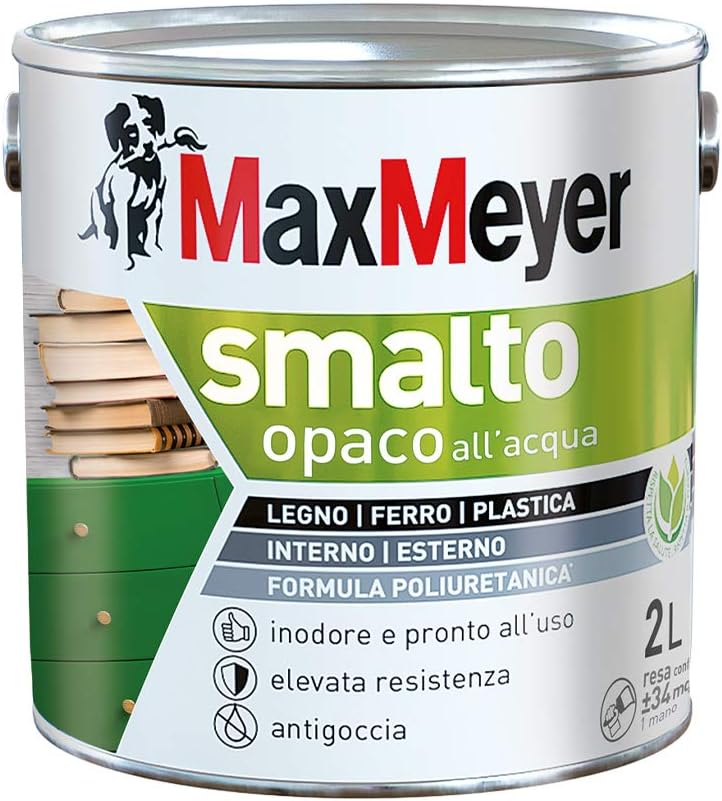 Detalle de Maxmeyer Smalto All'Acqua Poliuretanico Opaco Yuta – 0,75 L