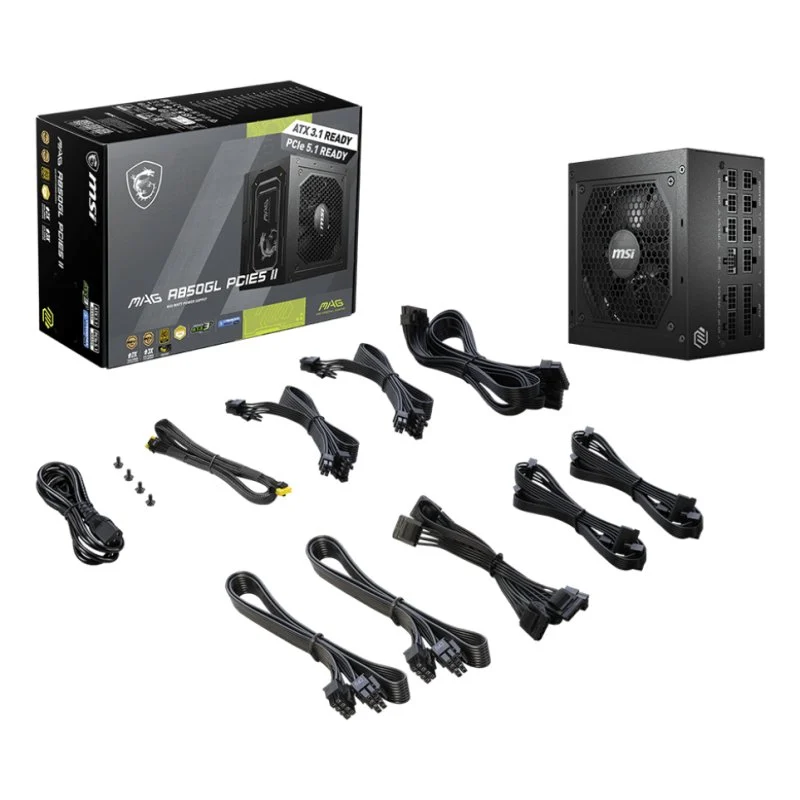 Thumbnail 2 de MSI MAG A850GL: fuente modular ATX 3.1, 850W y certificación 80 Plus Gold
