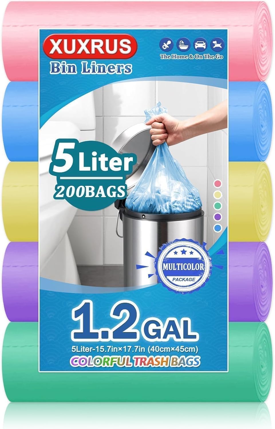 XUXRUS 5l Bin Liners 200 Bags