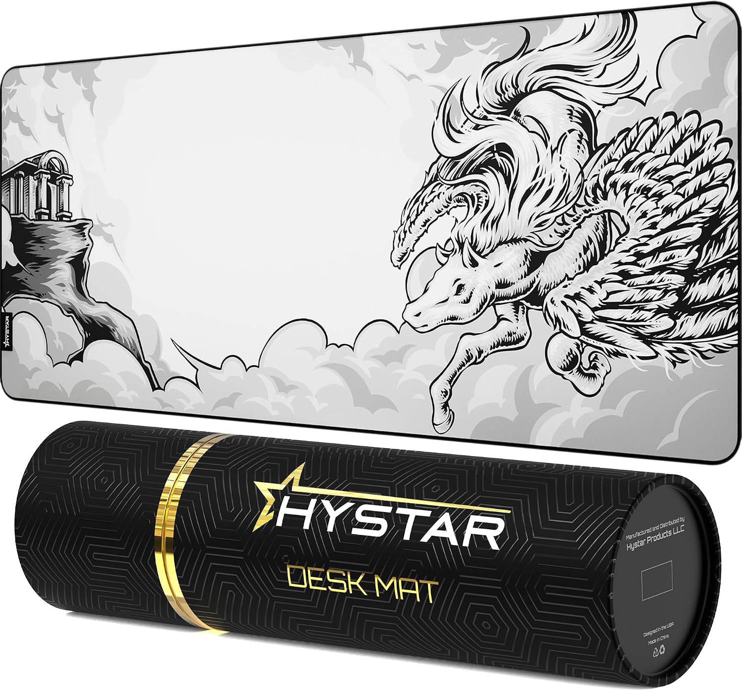 Detalle de Hystar XXL 91 × 40 cm – podkładka gamingowa 5 mm, wodoodporna, Pegaz