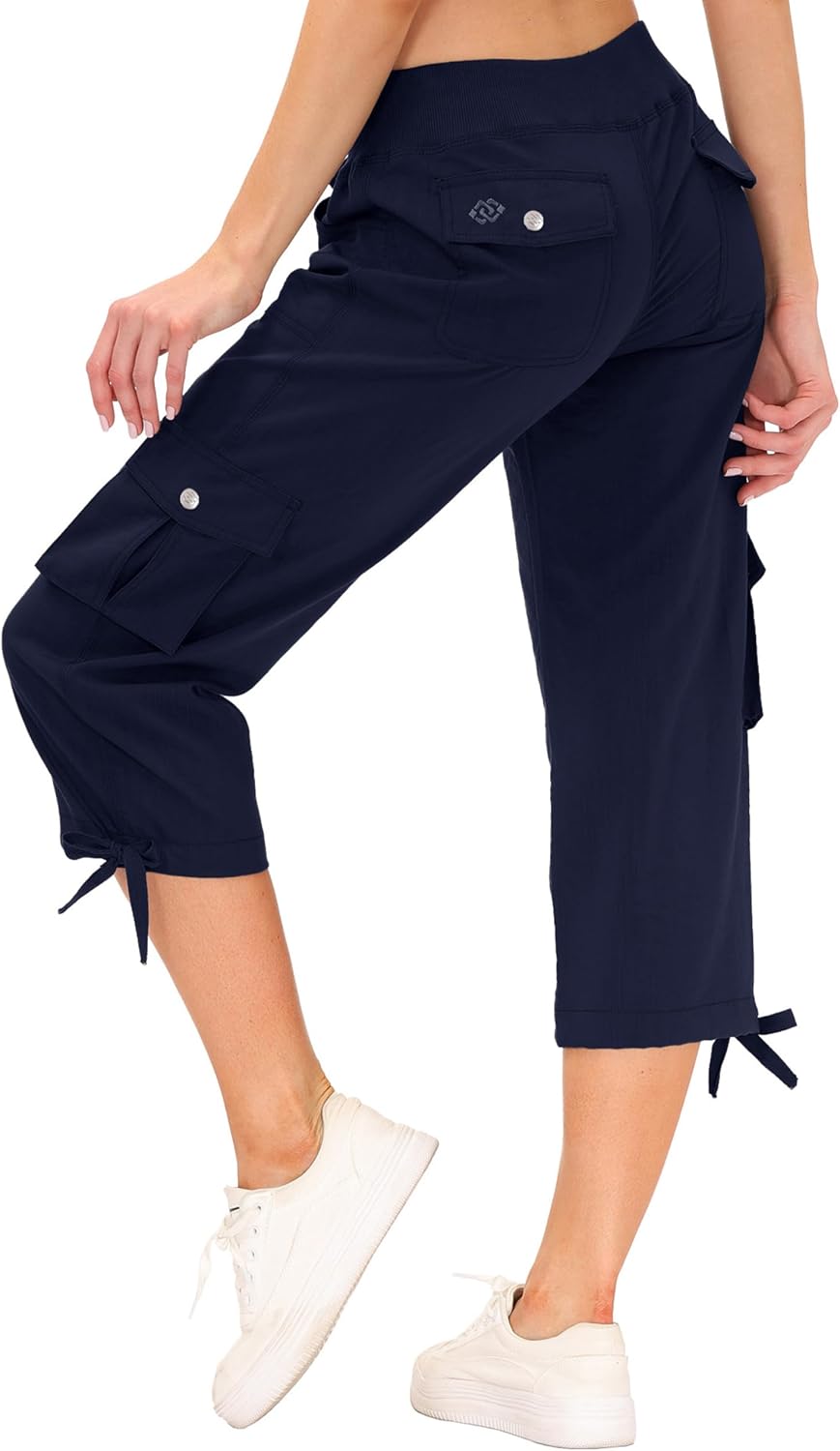 Thumbnail 2 de JINSHI Damen Sommer Cargohose 3/4 Hose Caprihose – Freizeithose mit Mehrfach-Tasche