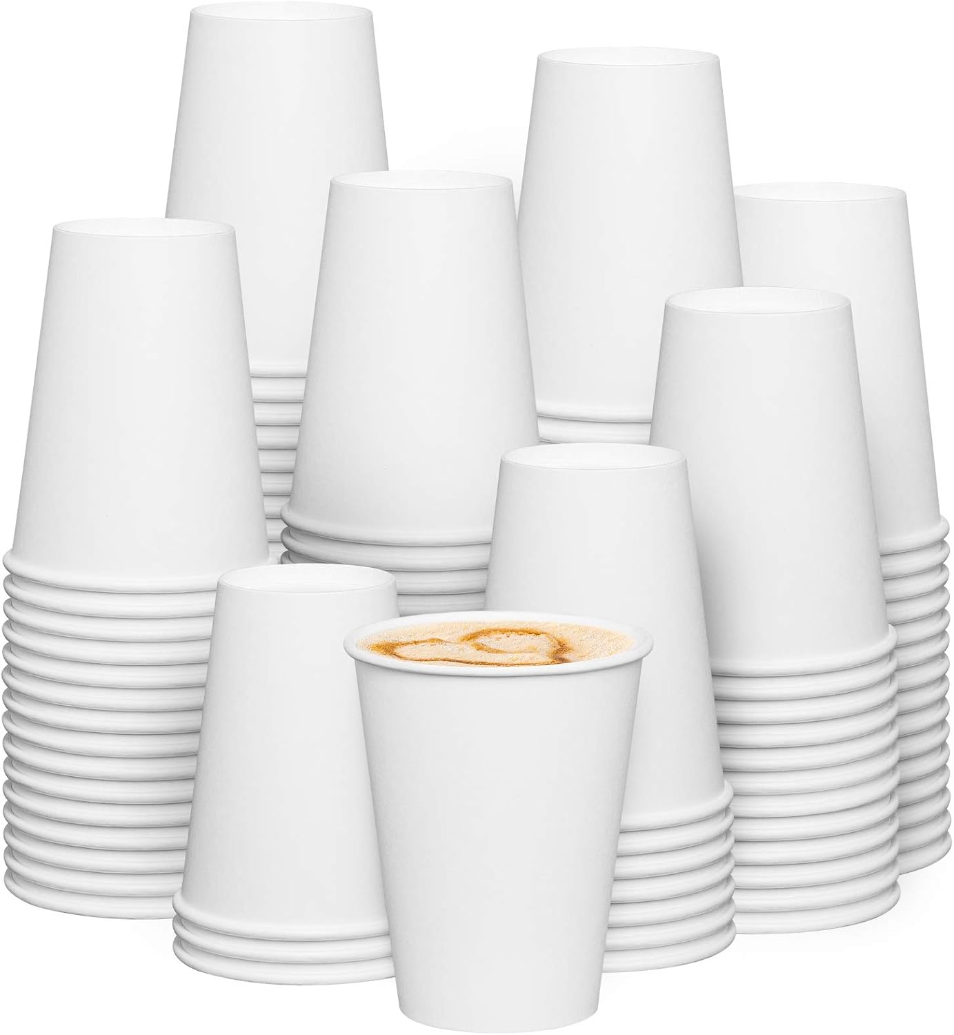 Detalle de Gusto 12 oz Disposable White Cups 🫖