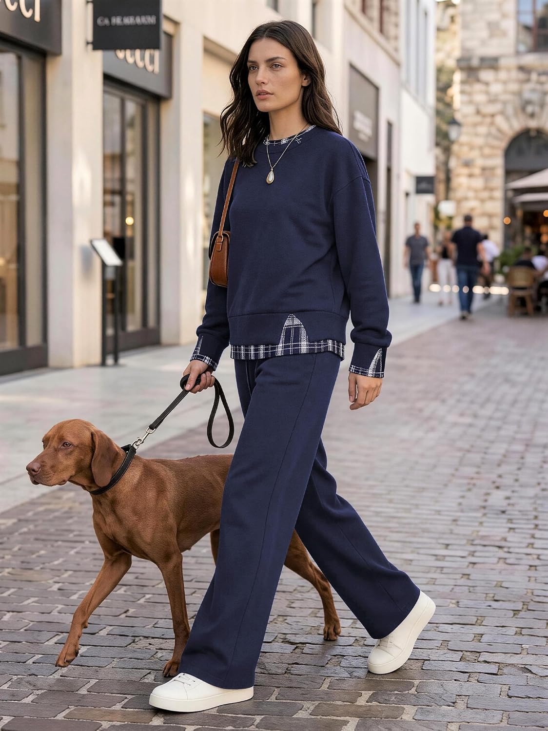 Thumbnail 2 de Kipfall Women's 2-Piece Lounge Set with Layered Sweatshirt and Wide-Leg Pants