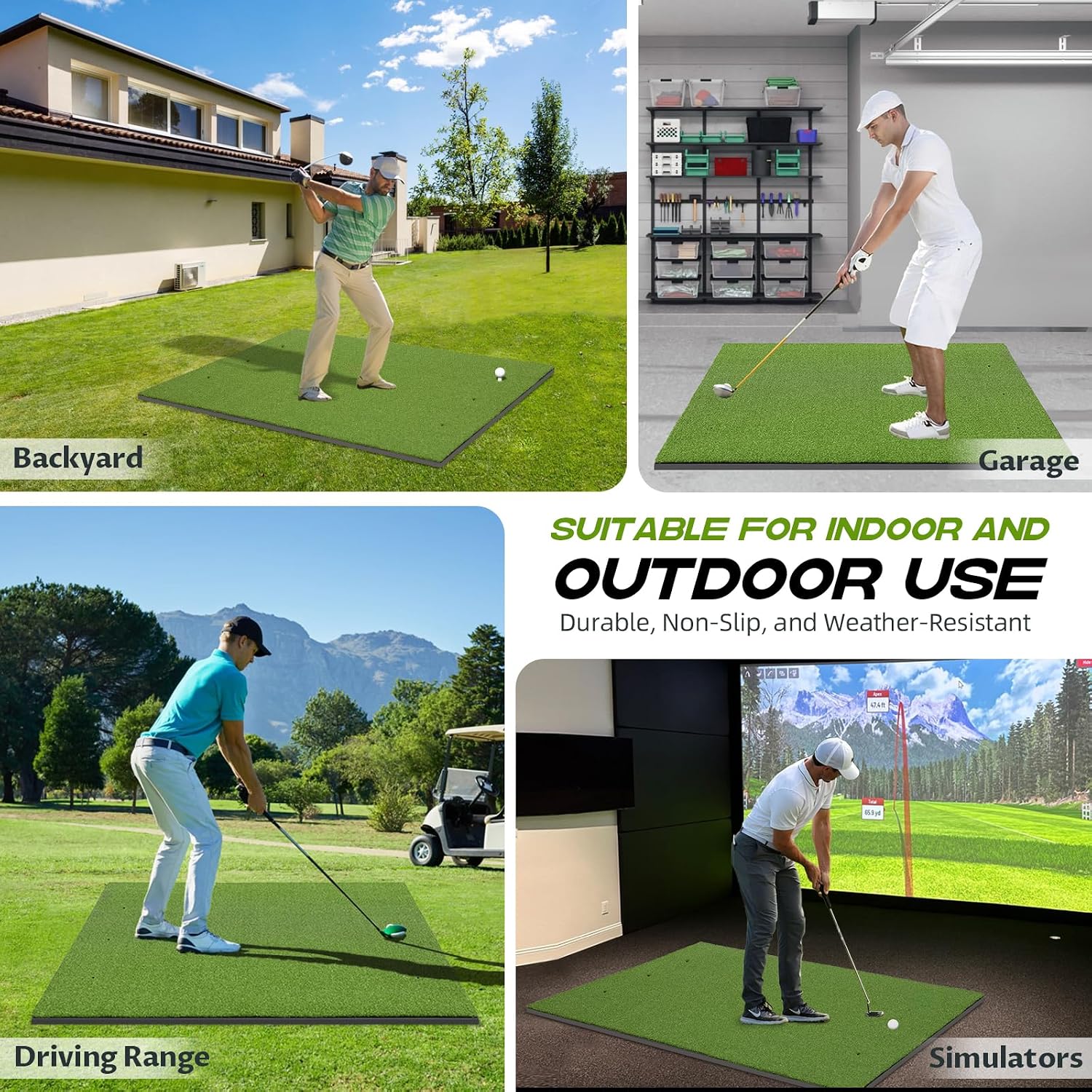 Detalle 2 de Bltend Golf Mat 5x4ft & 5x5ft ⚙