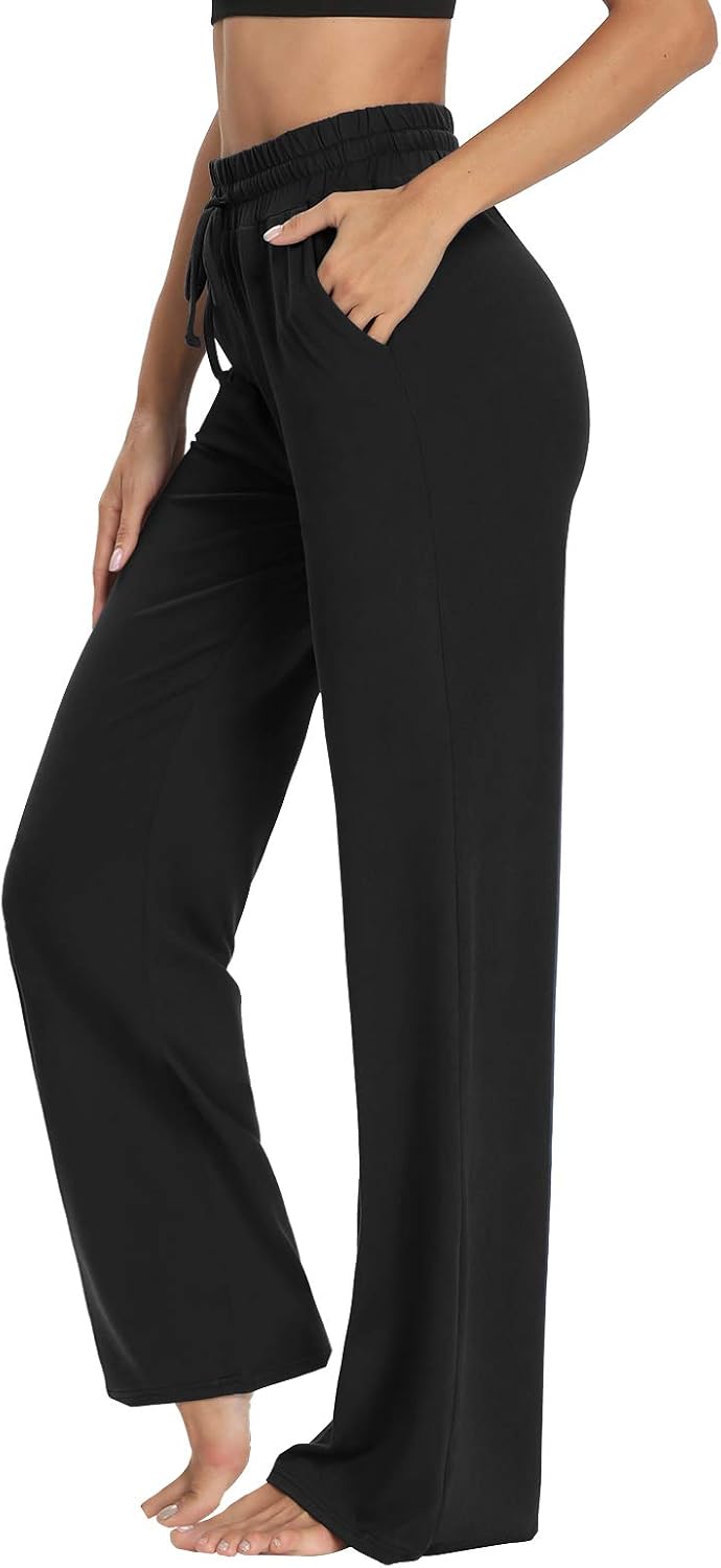 Detalle de Sarin Mathews Wide-Leg Yoga Pants, Polyester-Spandex