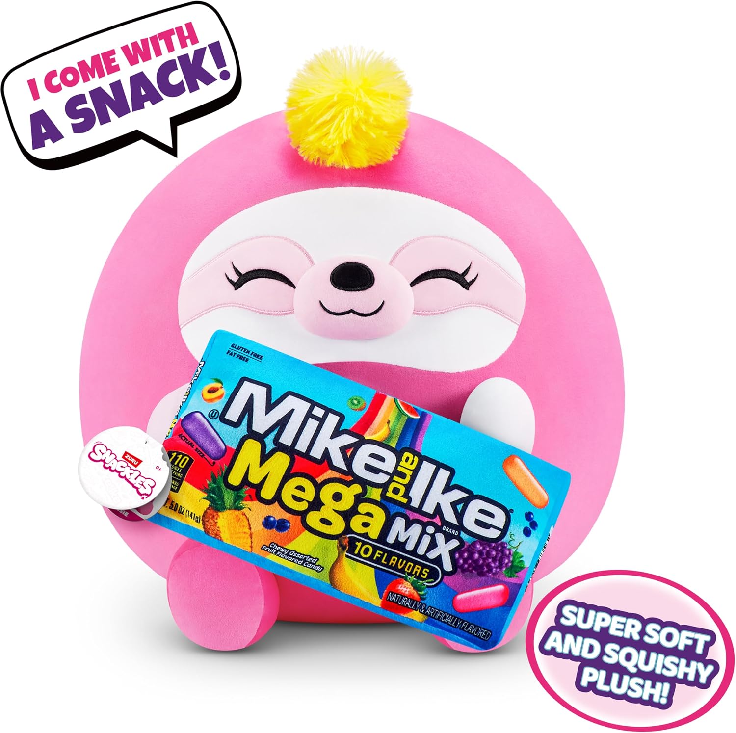 Detalle 2 de Snackles Bradipo Mike & Ike 35 cm