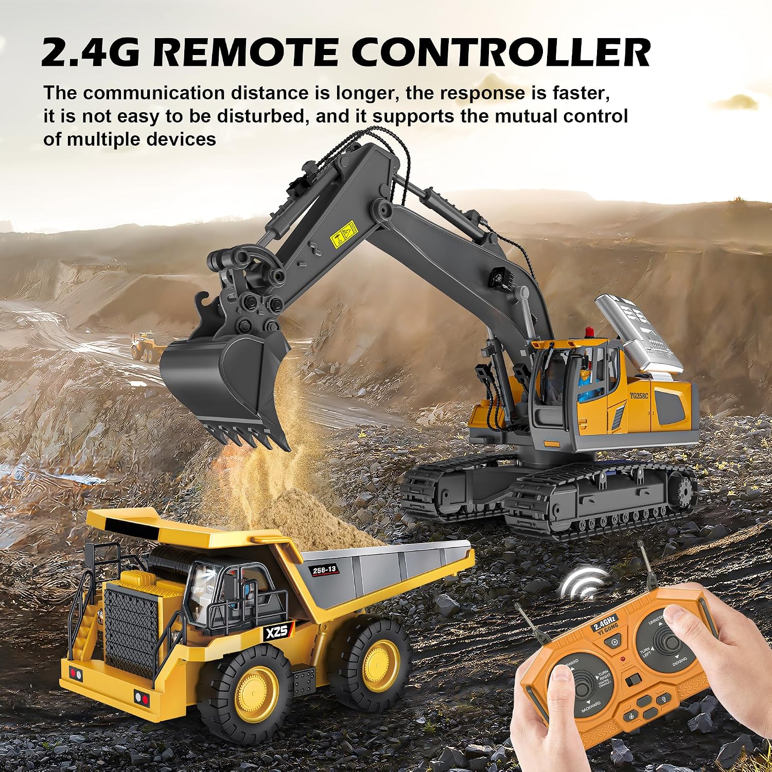 Detalle 2 de ADTHLIER RC Excavator Toy 11-Channel