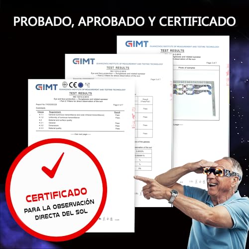 Thumbnail 1 de Galaxium Gafas Eclipse Solar Niños 2026 | Pack 12 Diseños Animales Certificadas ISO 12312-2