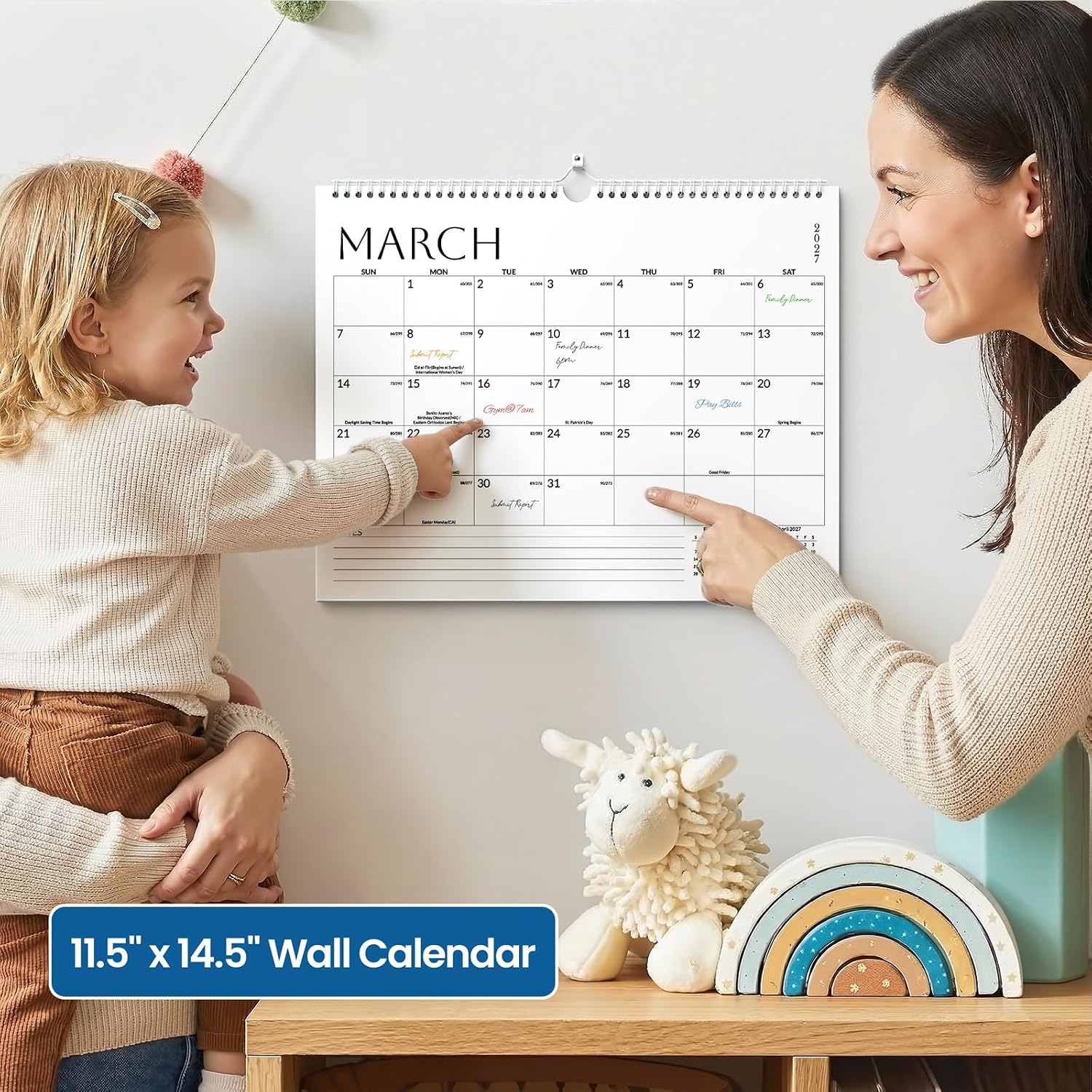 Detalle 2 de SUNEE Wall Calendar, 18-Month