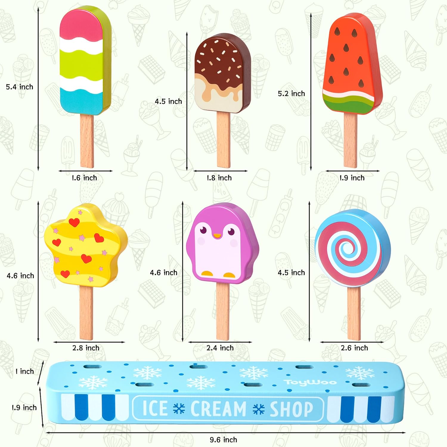 Thumbnail 4 de Gelati in legno per bambini set 7