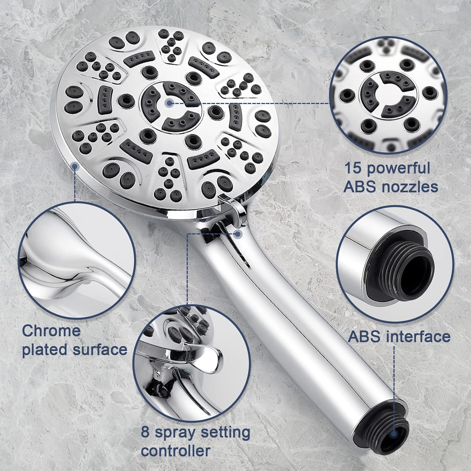Thumbnail 5 de Cobbe Shower Head 8‑mode high pressure