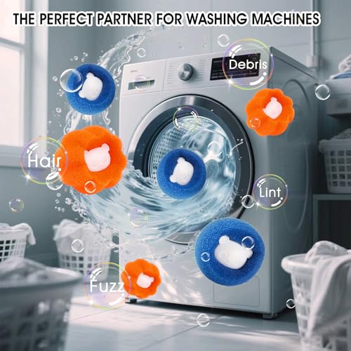 Detalle de Thryzaty 8-Pack Pet Hair Remover Washing Machine — Reusable Hair Catchers for Clothes, Bedding and More