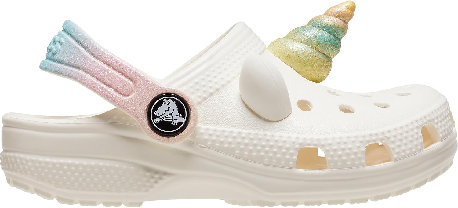 Thumbnail 4 de Crocs Unisex Kids Classic Rainbow Unicorn Clog with pivoting heel straps