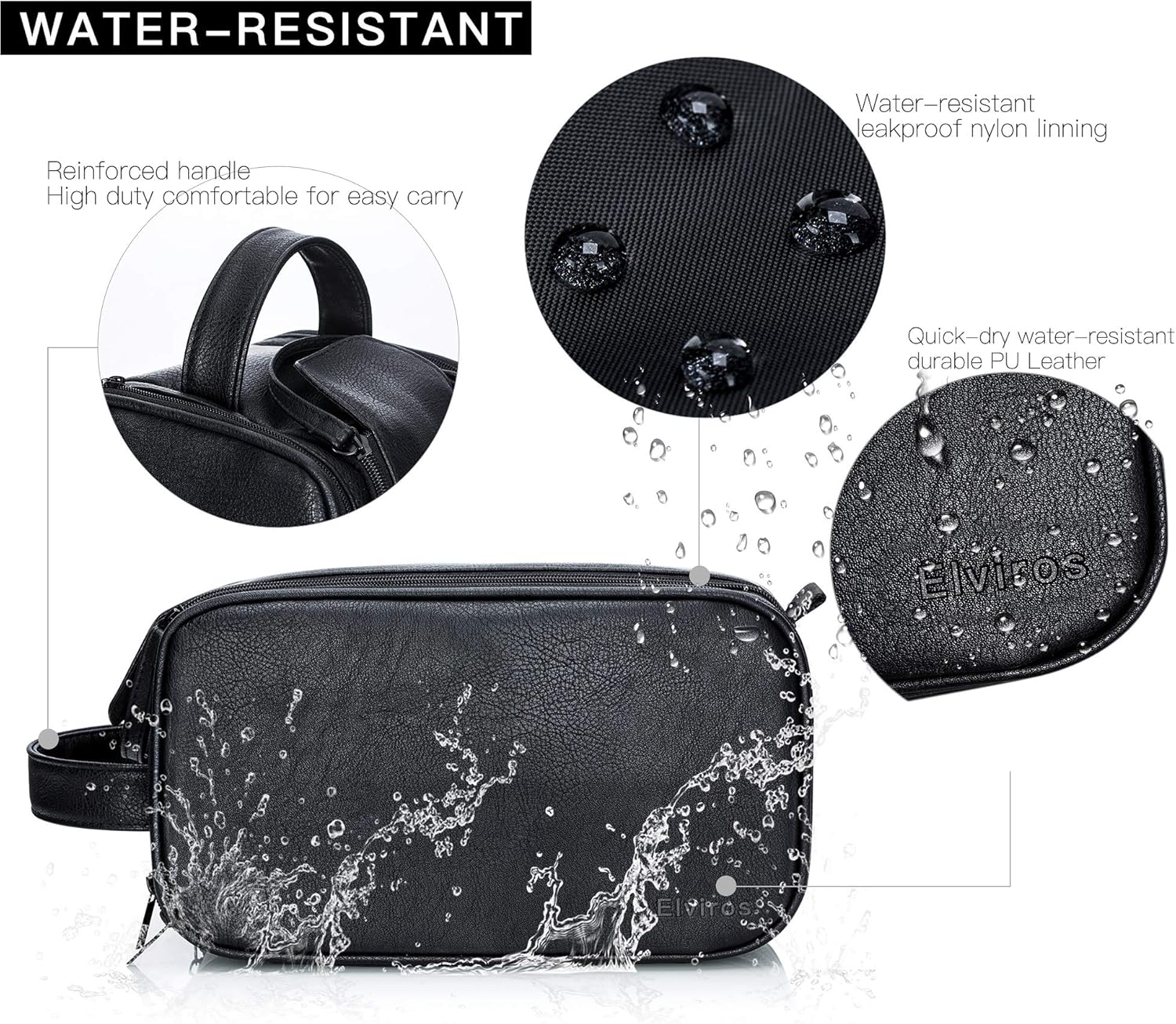 Thumbnail 4 de Elviros water-resistant toiletry bag 24 x 14 x 14 cm